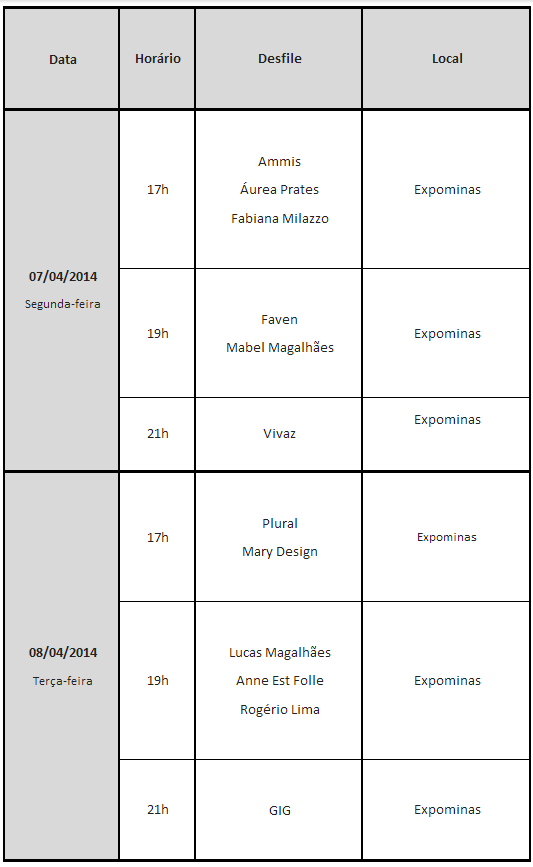 Line up MW 2015