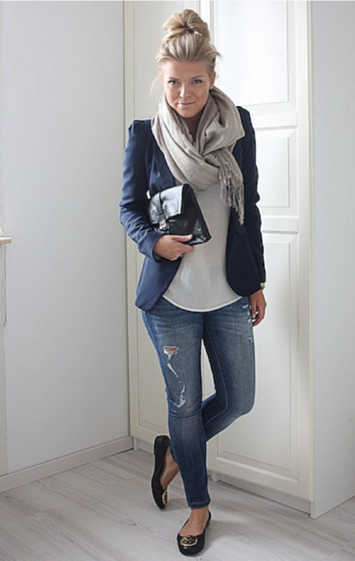 Look com jeans + alfaiataria